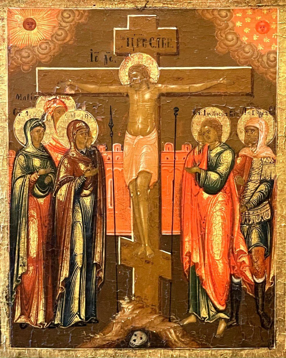 Large Icon Of The Life Of Christ, Moscow Circa 1820 / Jesus / Resurrection / Crucifixion-photo-1