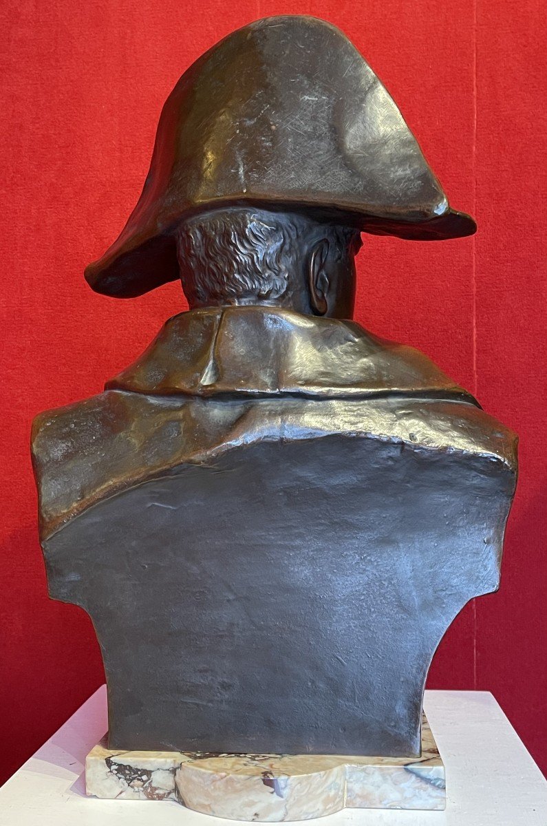 Important Bronze Bust Of Napoleon I By Renzo Colombo / Bonaparte Sculpture / Empire Emperor-photo-1