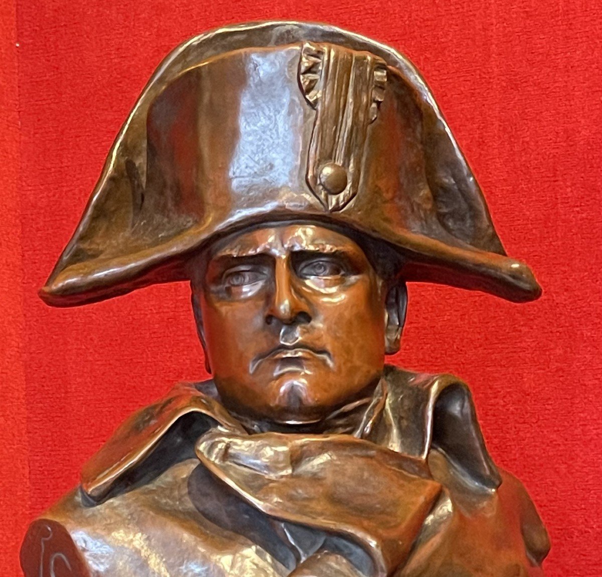Important Bronze Bust Of Napoleon I By Renzo Colombo / Bonaparte Sculpture / Empire Emperor-photo-3