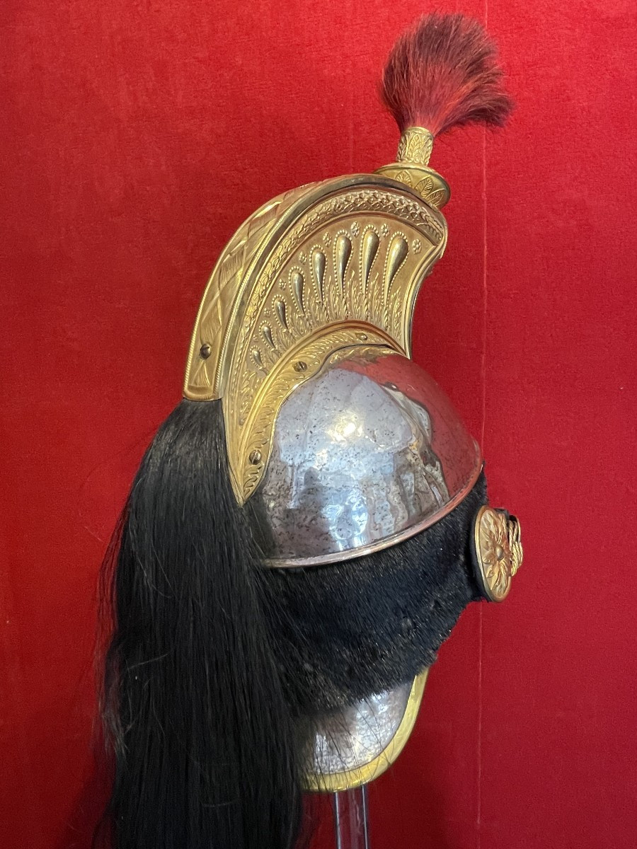 Cuirassier Officer's Helmet Model 1858, Second Empire Napoleon III Period, Cavalry-photo-2