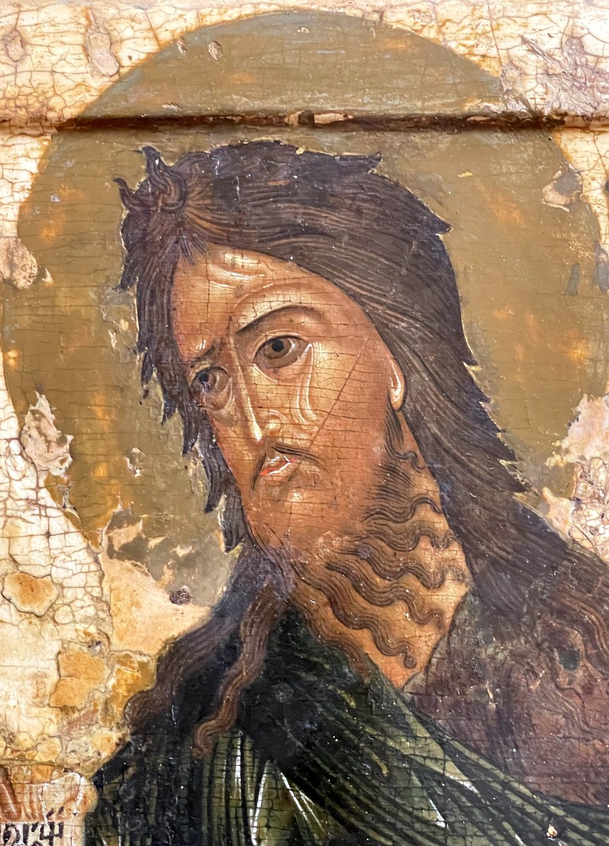 Icon Of Saint John The Baptist, Russia 17th Century -photo-3