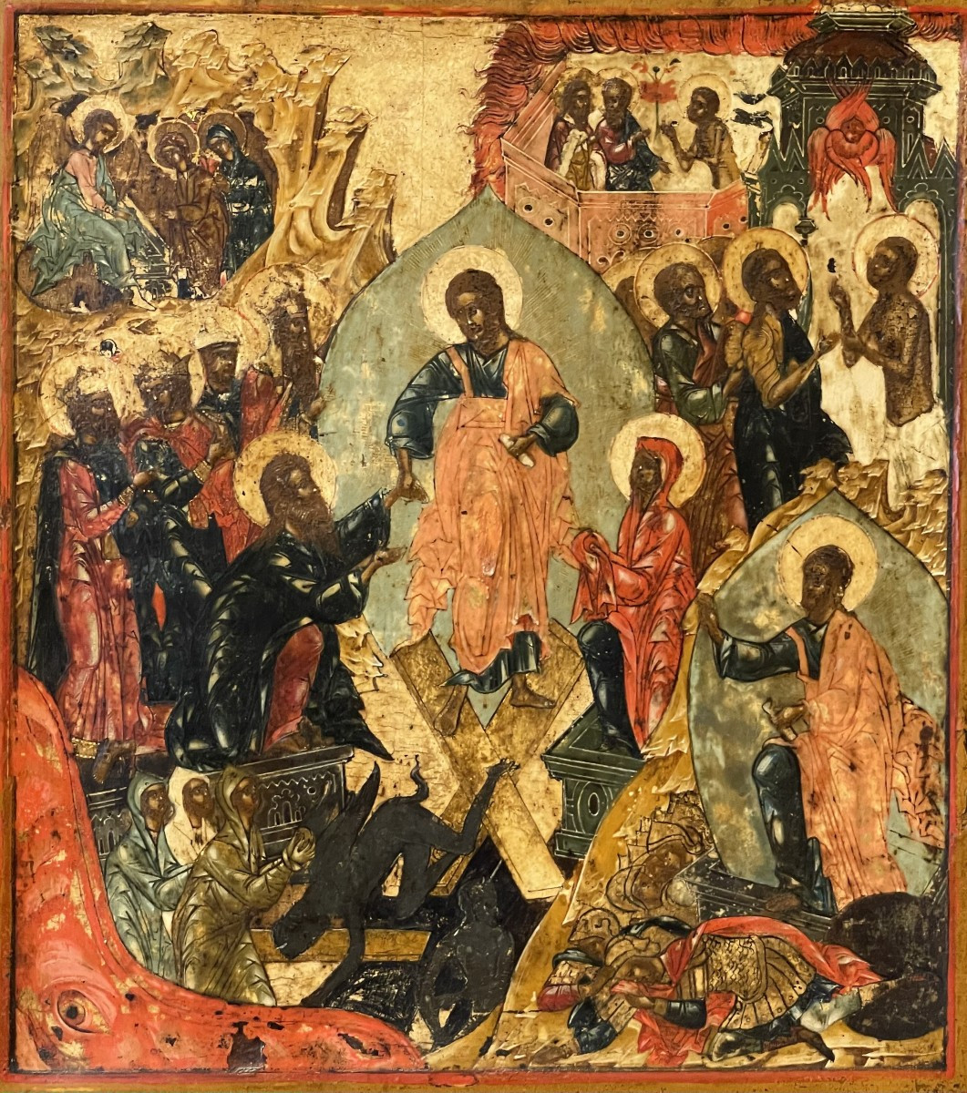 Icon Of The Resurrection Of Christ, Russia Circa 1800 / Orthodox Easter-photo-2