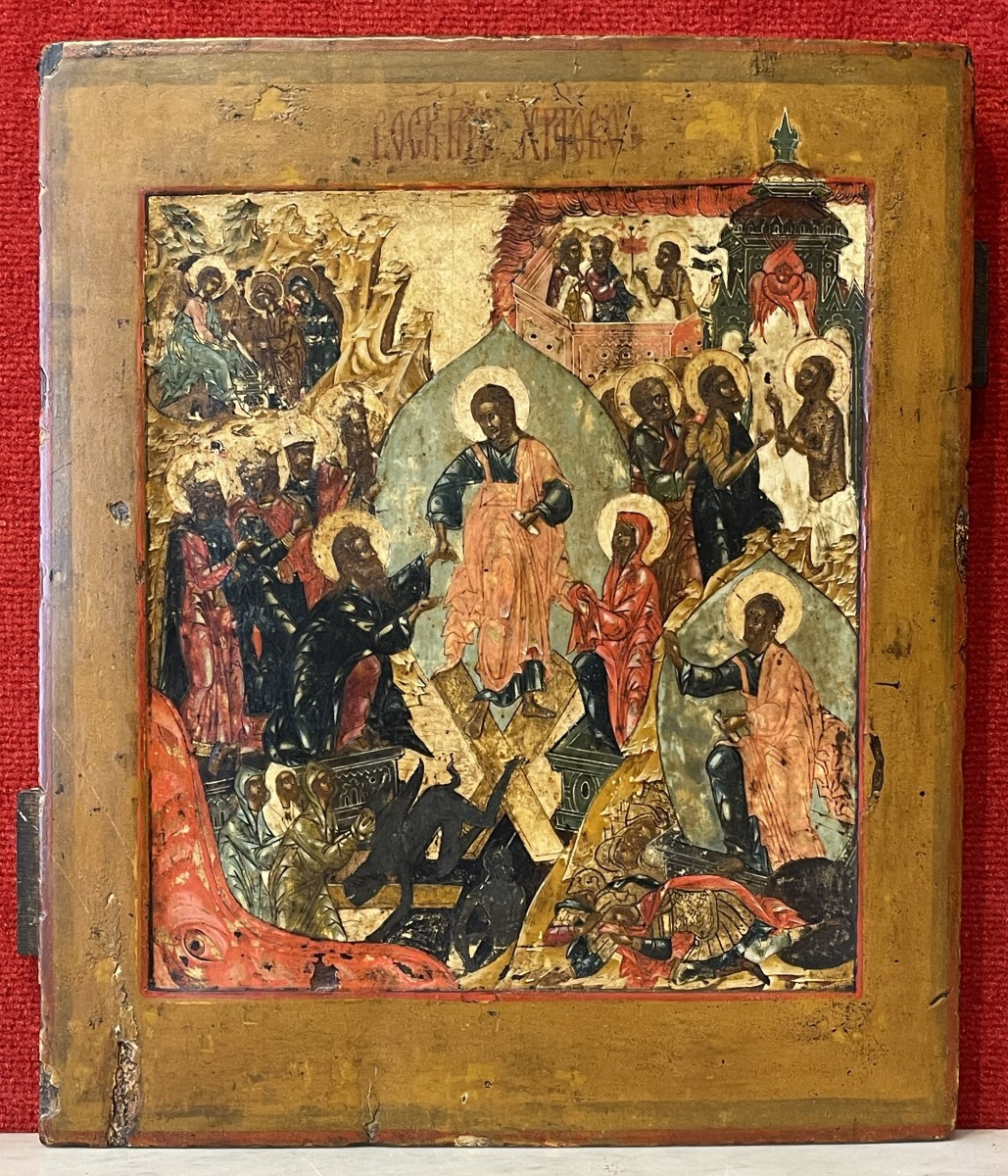 Icon Of The Resurrection Of Christ, Russia Circa 1800 / Orthodox Easter
