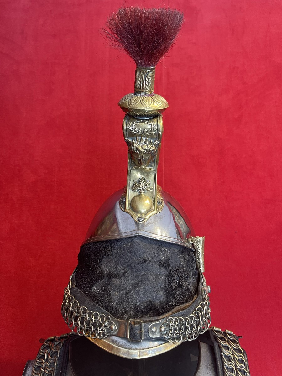 Casque et Cuirasse de Cuirassier Troupe, Epoque Louis-Philippe Second Empire Napoléon III-photo-3