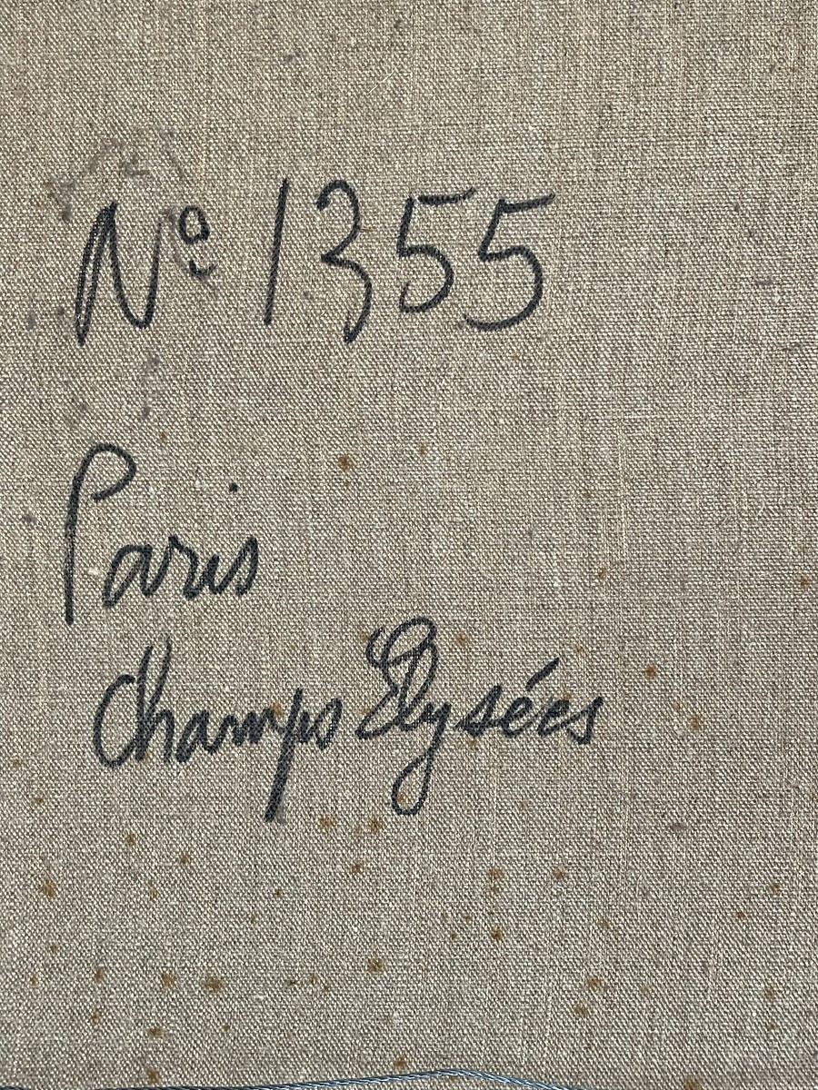 Paris, Les Champs Elysées et l'Arc de Triomphe, HST Albert Pilot (1922-2002) -photo-2