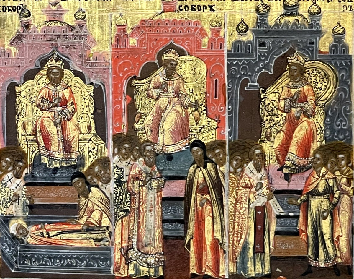 Icon Of All Saints Of The Month Of July, Russia Palekh School Circa 1800 / Calendar-photo-2