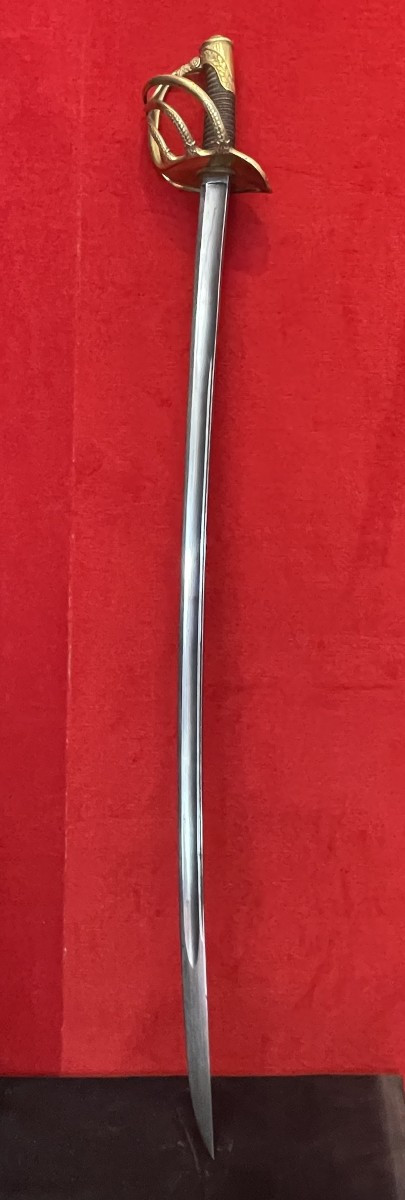 Sabre Officier Cavalerie Lourde 1822 Bancal, Epoque Louis-Philippe / Napoléon III, Cuirassier-photo-2