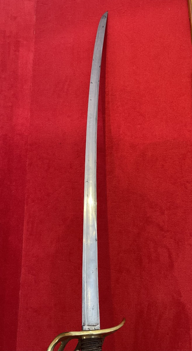 Sabre Officier Cavalerie Lourde 1822 Bancal, Epoque Louis-Philippe / Napoléon III, Cuirassier-photo-1