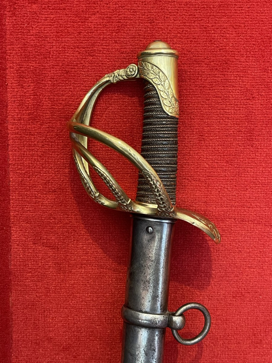 Sabre Officier Cavalerie Lourde 1822 Bancal, Epoque Louis-Philippe / Napoléon III, Cuirassier-photo-7