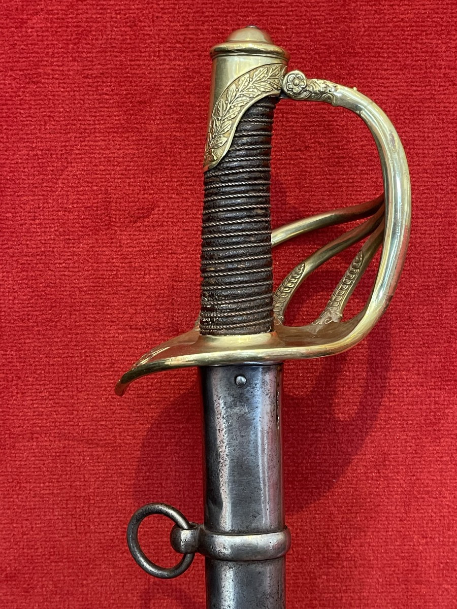 Sabre Officier Cavalerie Lourde 1822 Bancal, Epoque Louis-Philippe / Napoléon III, Cuirassier-photo-8