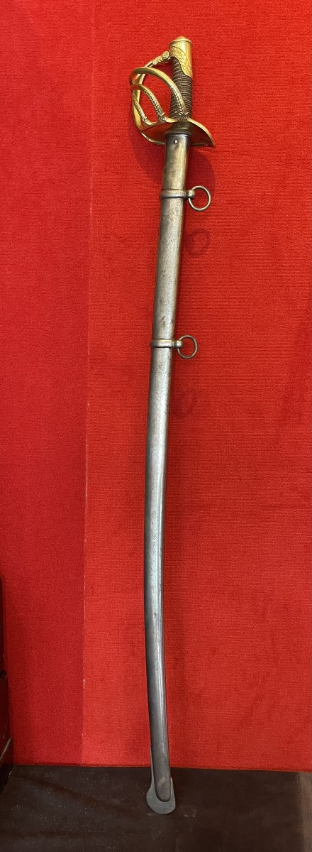 Sabre Officier Cavalerie Lourde 1822 Bancal, Epoque Louis-Philippe / Napoléon III, Cuirassier