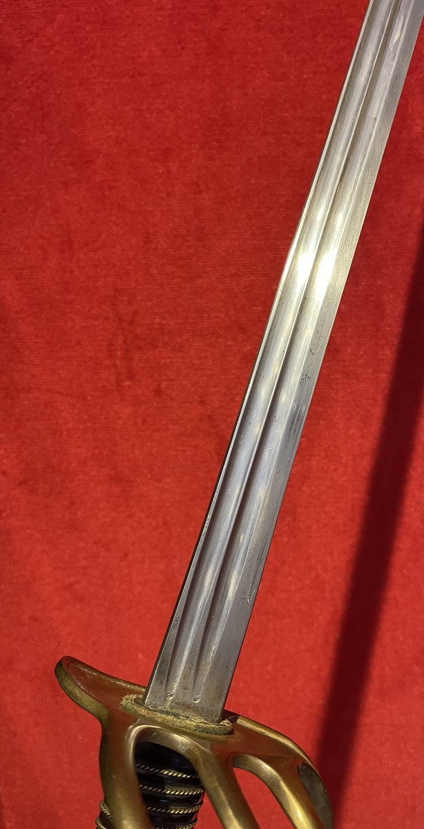 Sabre de Dragon 1854 / 1880 , Coulaux Klingenthal, Cavalerie de Ligne Début 3e République-photo-2