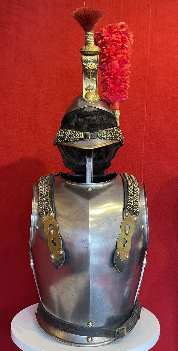 Casque et Cuirasse Troupe de Cuirassier, Second Empire Napoléon / Louis-Philippe Cavalerie-photo-2