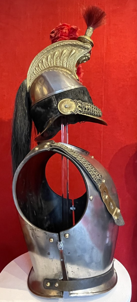Casque et Cuirasse Troupe de Cuirassier, Second Empire Napoléon / Louis-Philippe Cavalerie-photo-3