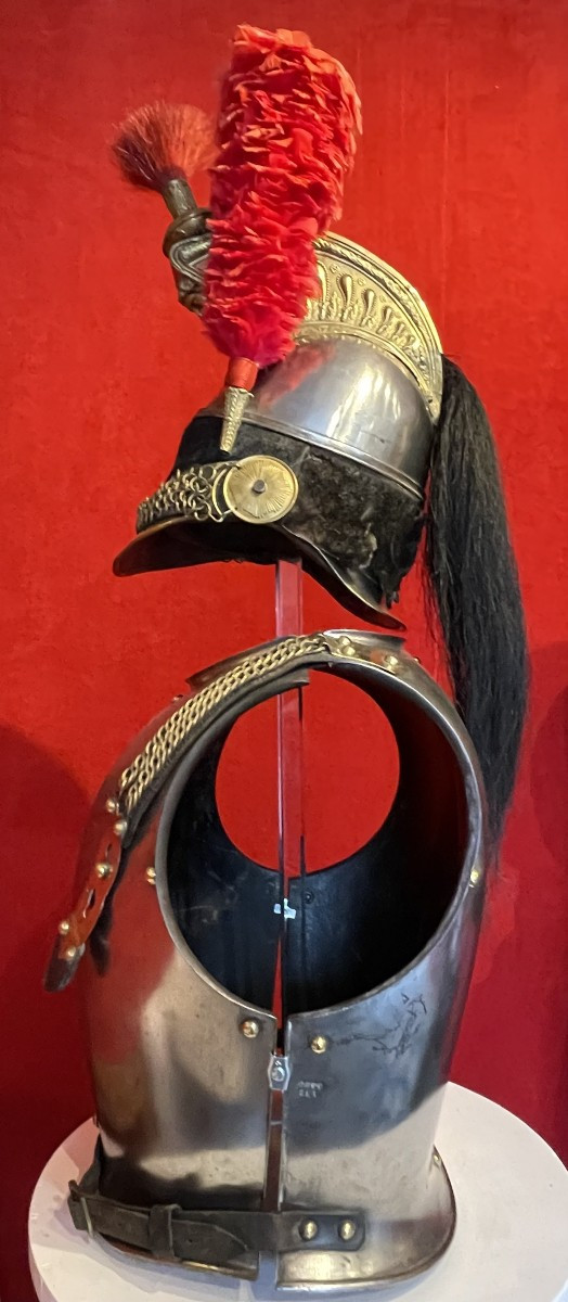 Casque et Cuirasse Troupe de Cuirassier, Second Empire Napoléon / Louis-Philippe Cavalerie-photo-1