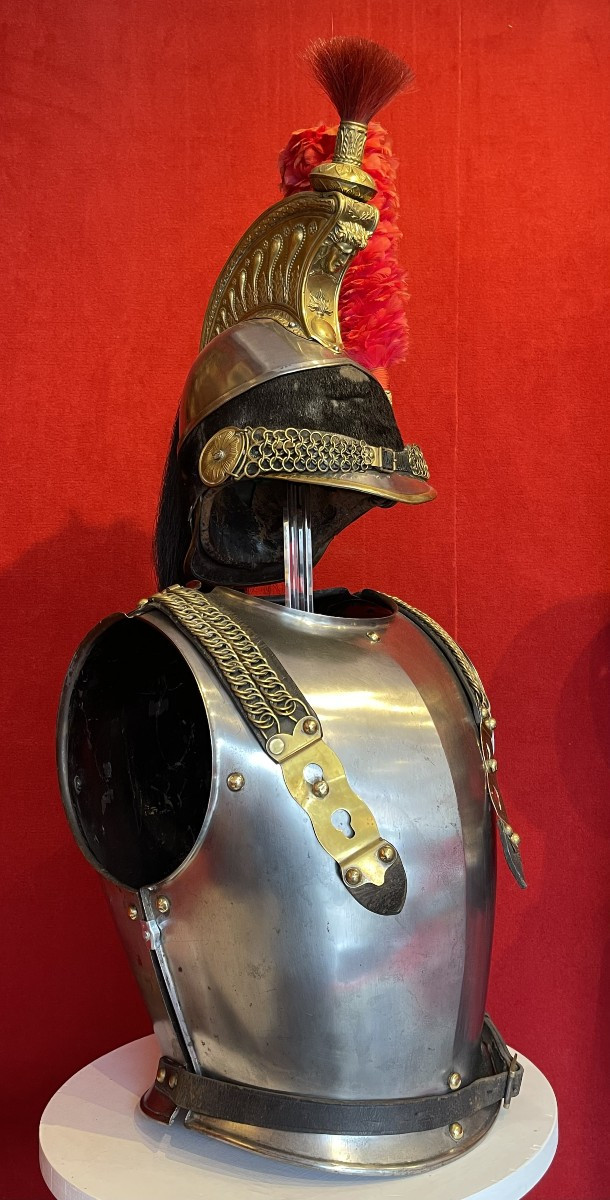Casque et Cuirasse Troupe de Cuirassier, Second Empire Napoléon / Louis-Philippe Cavalerie