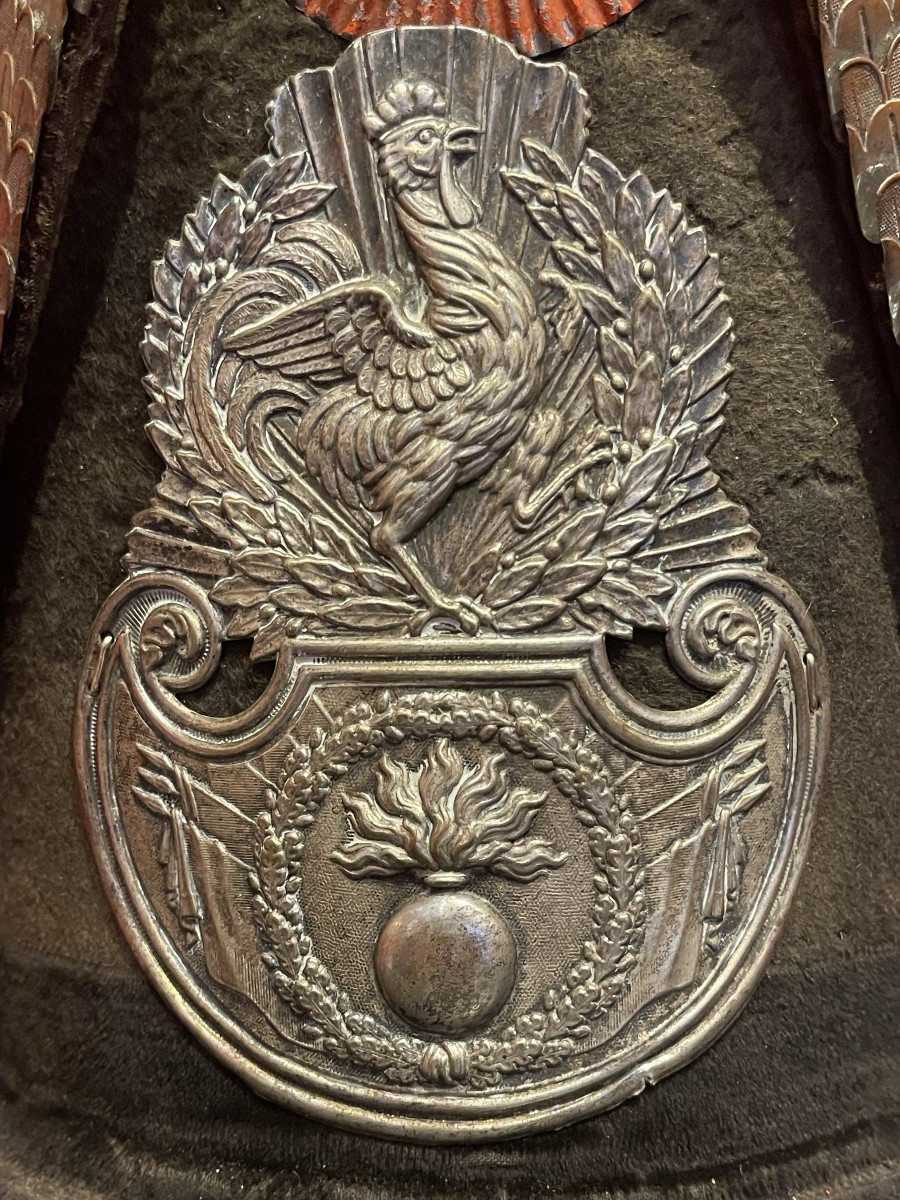 Grenadier Officer's Shako Of The National Guard, Model 1830, France, Louis Philippe Period-photo-2