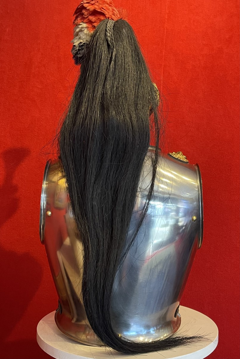 Ensemble Casque et Cuirasse Officier Cuirassier, Daté 1893, Fabrication de luxe / Cavalerie WW1-photo-1