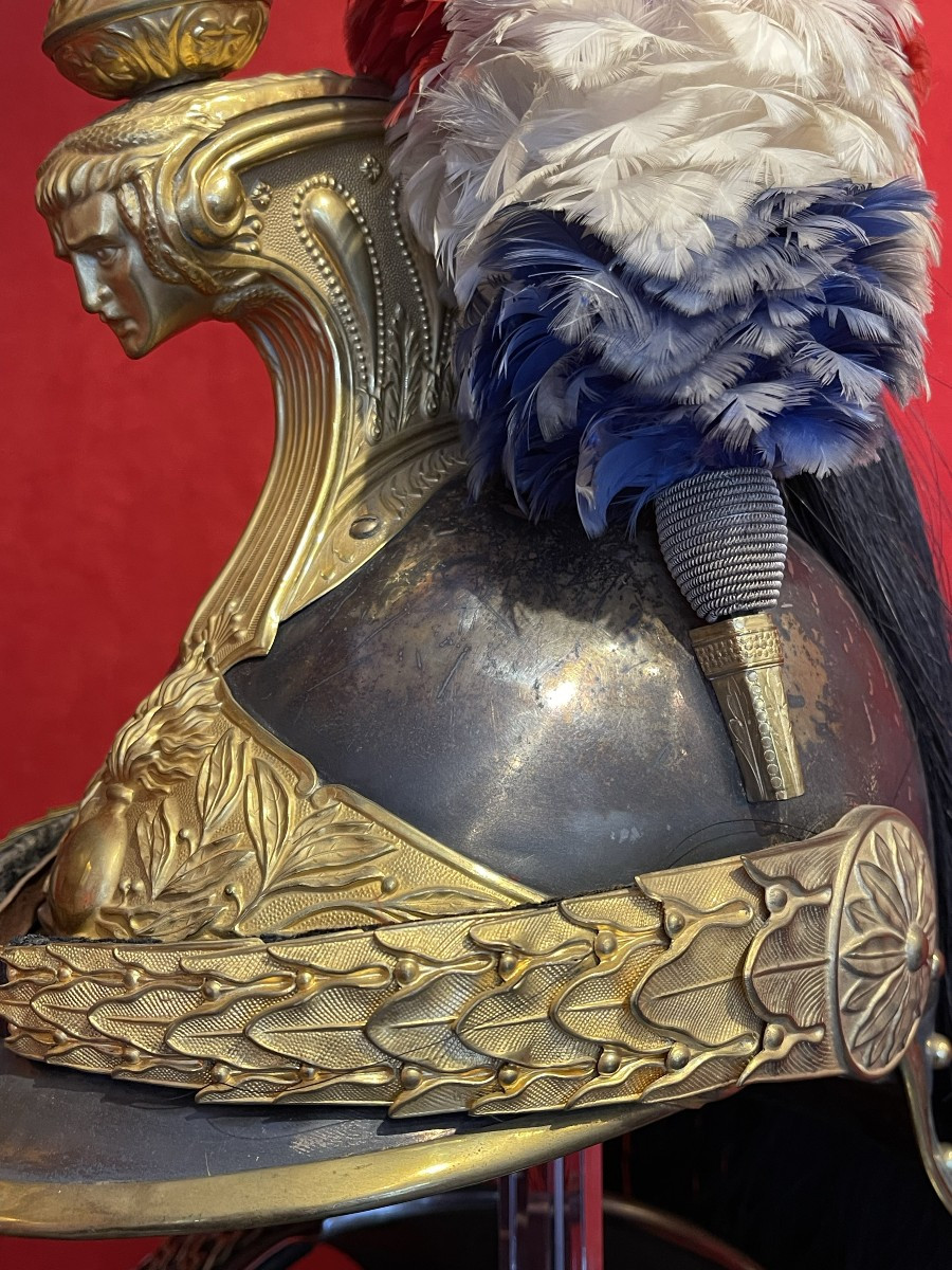 Ensemble Casque et Cuirasse Officier Cuirassier, Daté 1893, Fabrication de luxe / Cavalerie WW1-photo-4