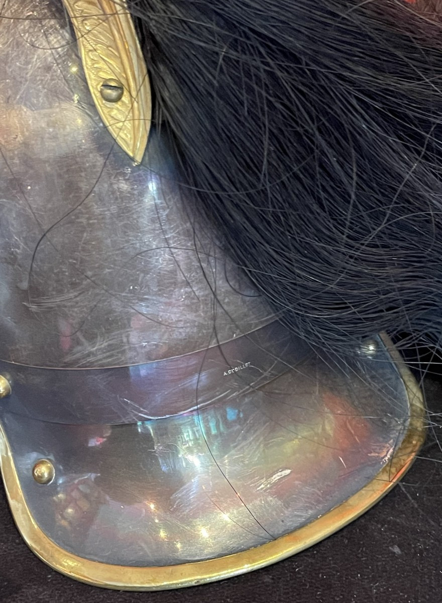 Ensemble Casque et Cuirasse Officier Cuirassier, Daté 1893, Fabrication de luxe / Cavalerie WW1-photo-5