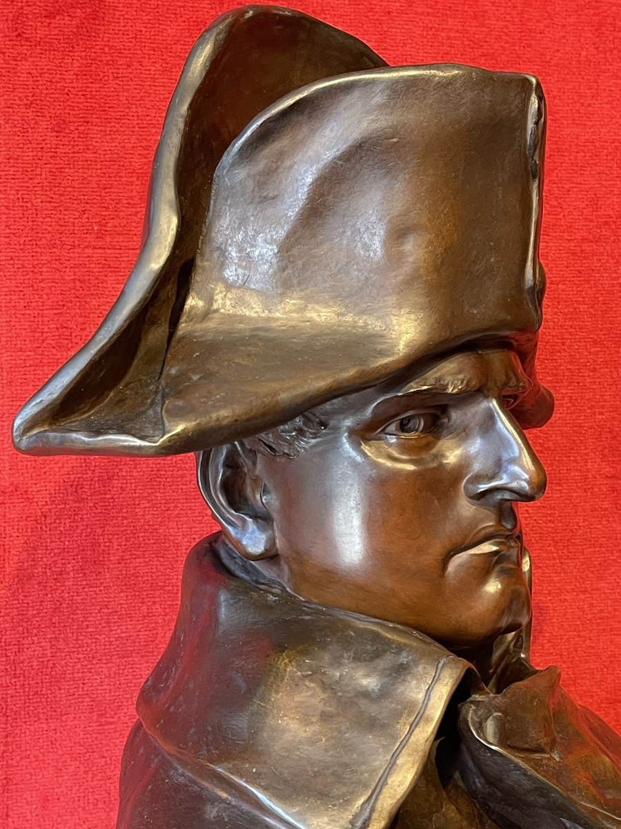 Large Bronze Sculpture Napoleon By Colombo, Cast Pinedo, Chicago  World's Fair 1893 / Bust-photo-1