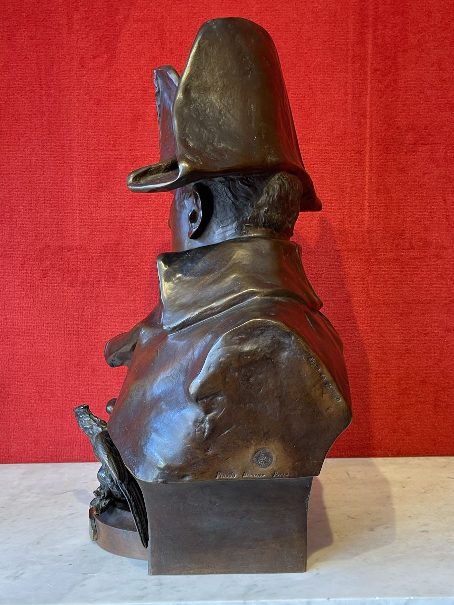 Large Bronze Sculpture Napoleon By Colombo, Cast Pinedo, Chicago  World's Fair 1893 / Bust-photo-4