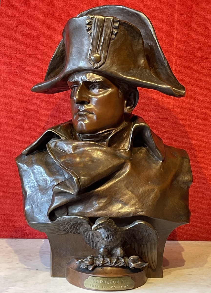 Large Bronze Sculpture Napoleon By Colombo, Cast Pinedo, Chicago  World's Fair 1893 / Bust