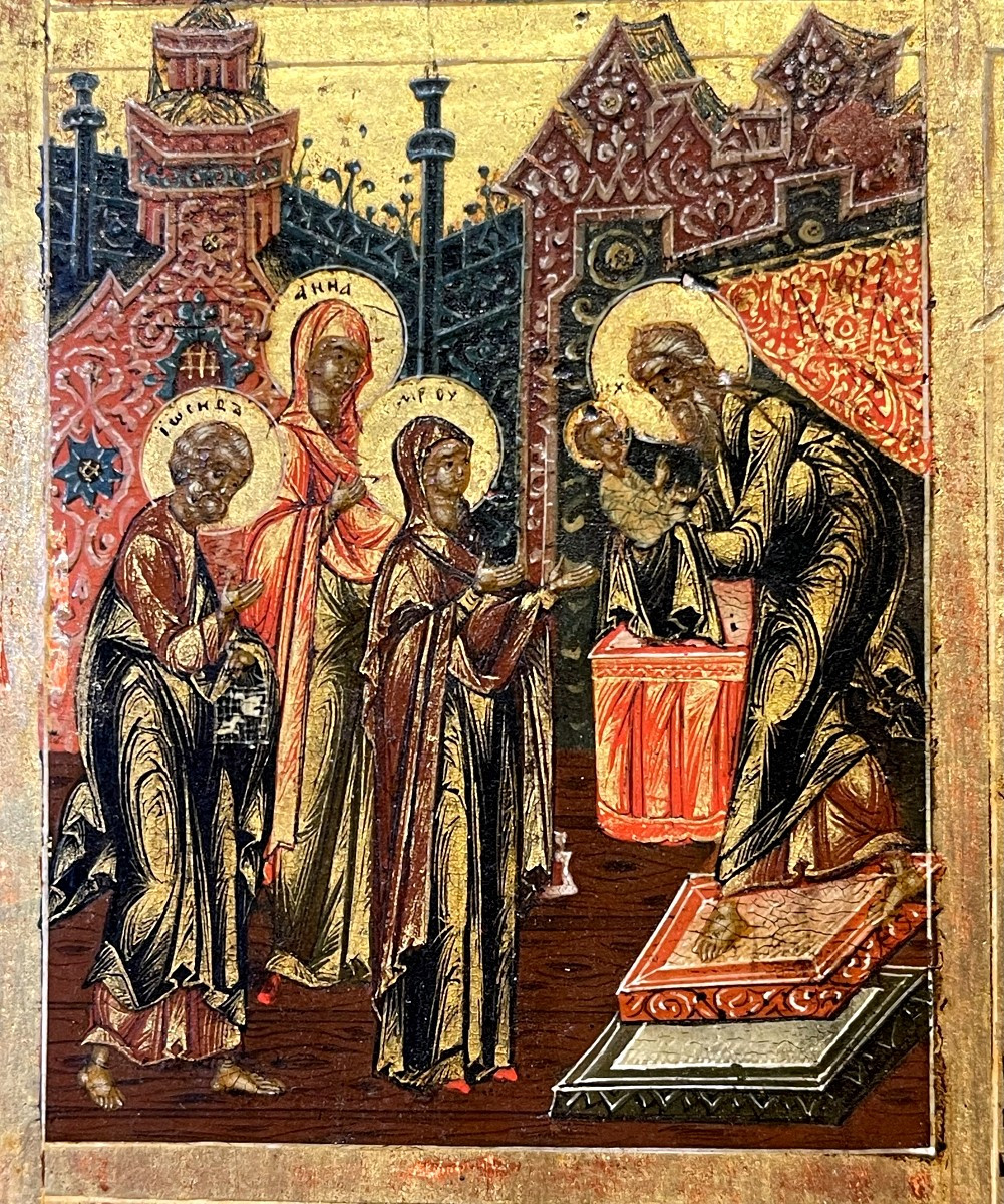 Importante Icône des Grandes Fêtes Orthodoxes, Russie 18e, Ecole de Palekh-photo-4