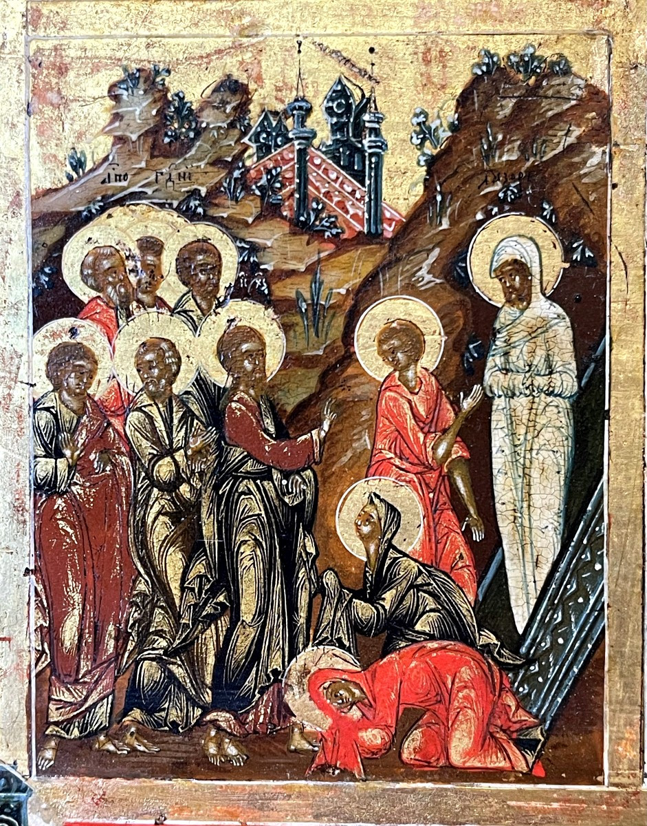 Importante Icône des Grandes Fêtes Orthodoxes, Russie 18e, Ecole de Palekh-photo-5