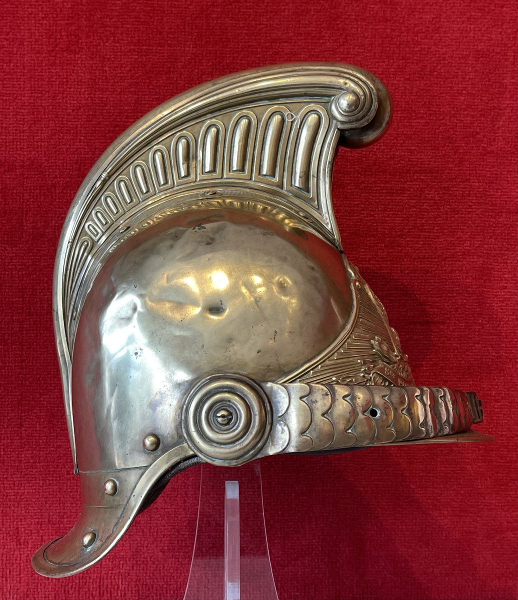 Casque Sapeur Pompier Modèle 1855, France Second Empire / Magny-sur-Tille-photo-1