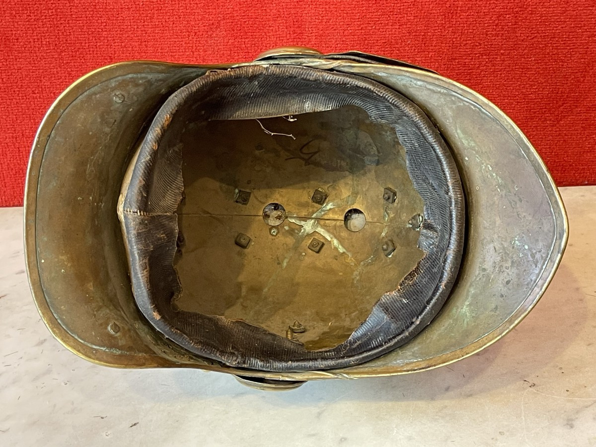 Casque Sapeur Pompier Modèle 1855, France Second Empire / Magny-sur-Tille-photo-4