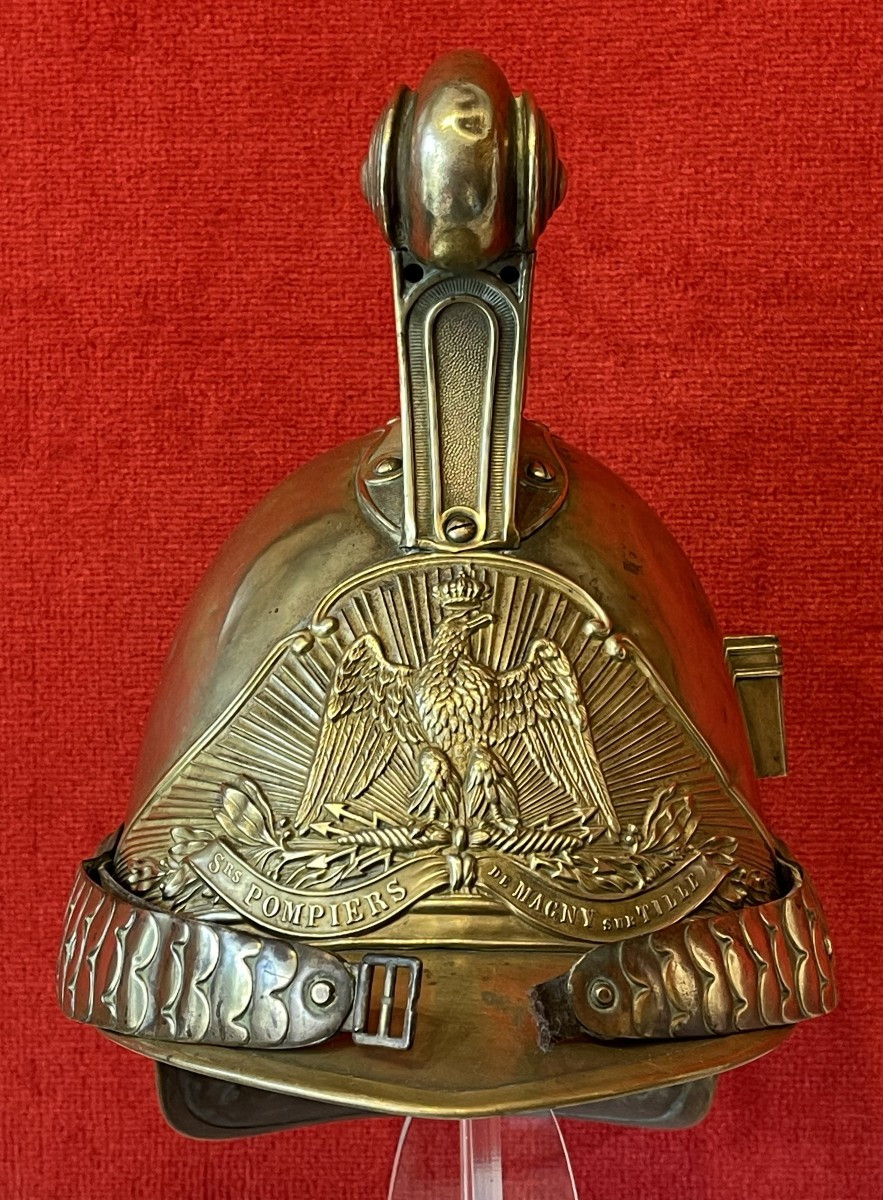 Casque Sapeur Pompier Modèle 1855, France Second Empire / Magny-sur-Tille