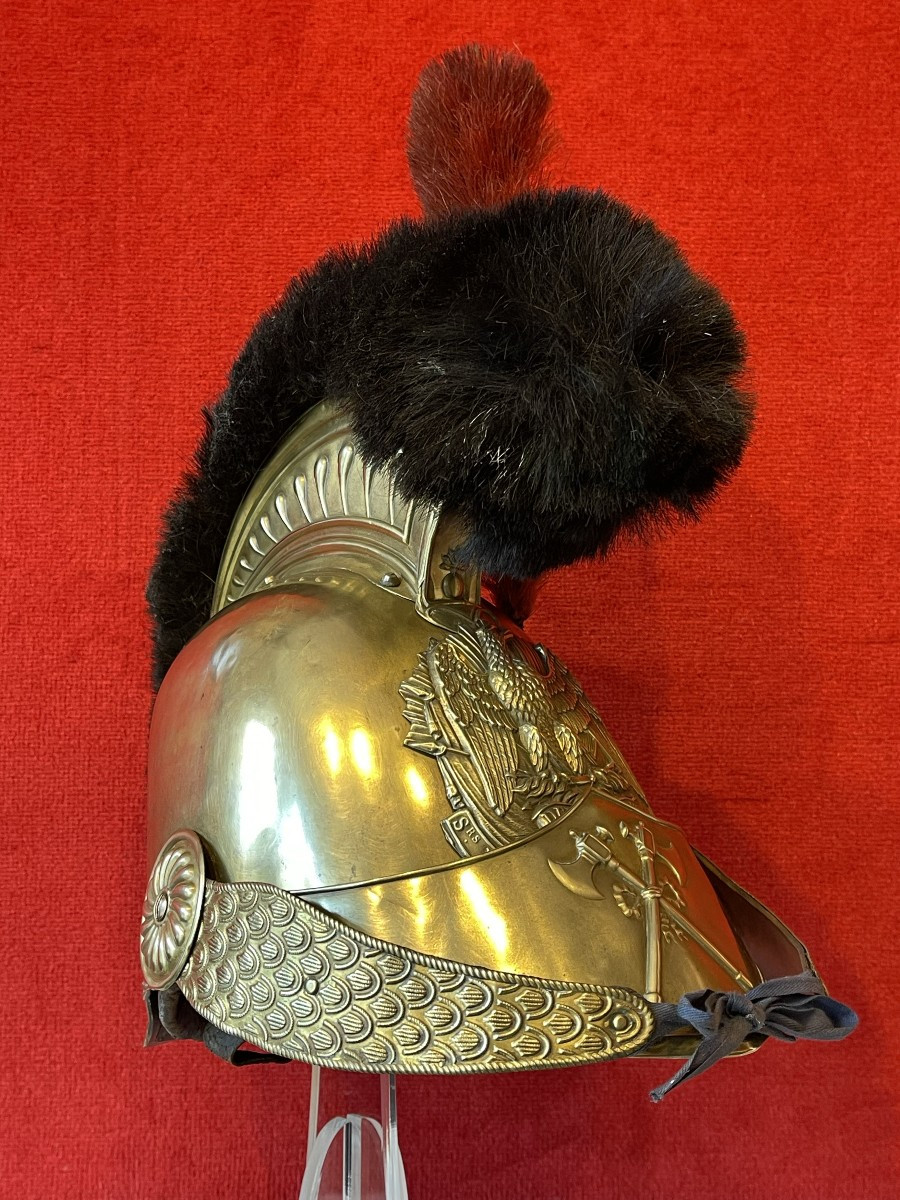 Casque Sapeur Pompier Modèle 1845/52, France Second Empire-photo-3