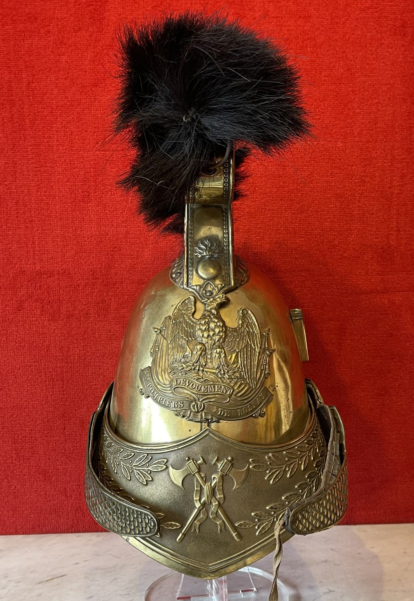 Casque Officier Sapeur Pompier Modèle 1821/52, France Epoque Louis-Philippe Napoléon III
