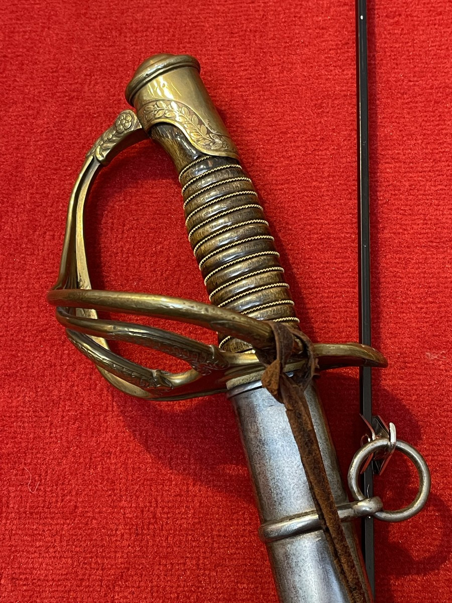Sabre d'Officier de Cavalerie vers 1895, France Troisième République WW1-photo-3