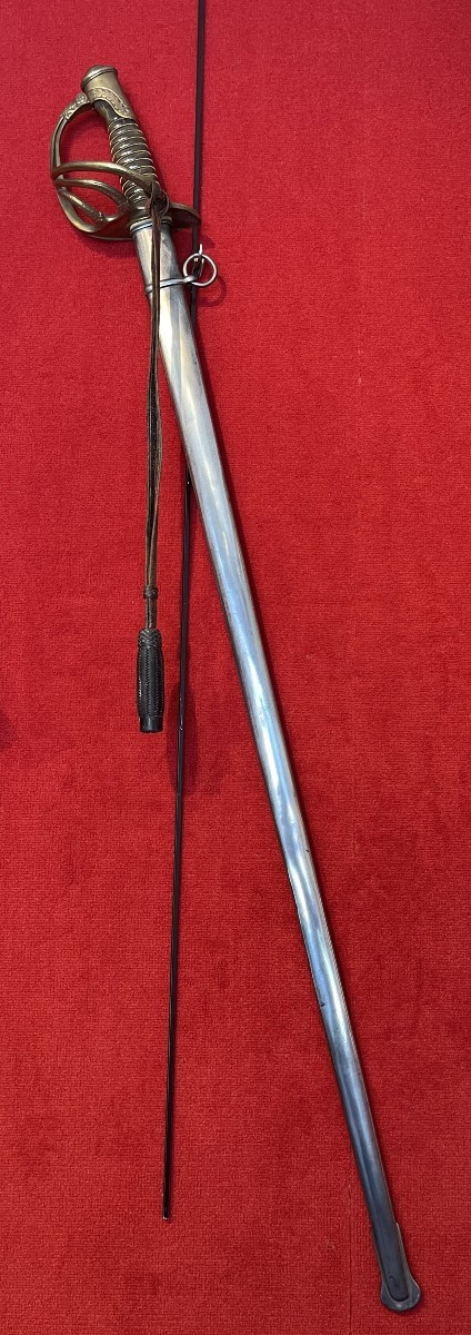 Sabre d'Officier de Cavalerie vers 1895, France Troisième République WW1-photo-2