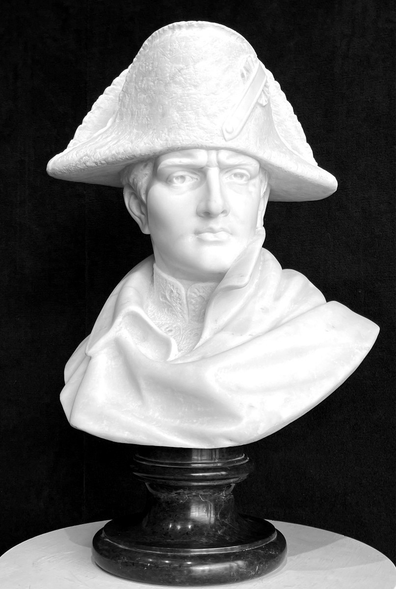 Important Marble Sculpture Of Emperor Napoleon Bonaparte, 19th Century / Empire Bust-photo-8