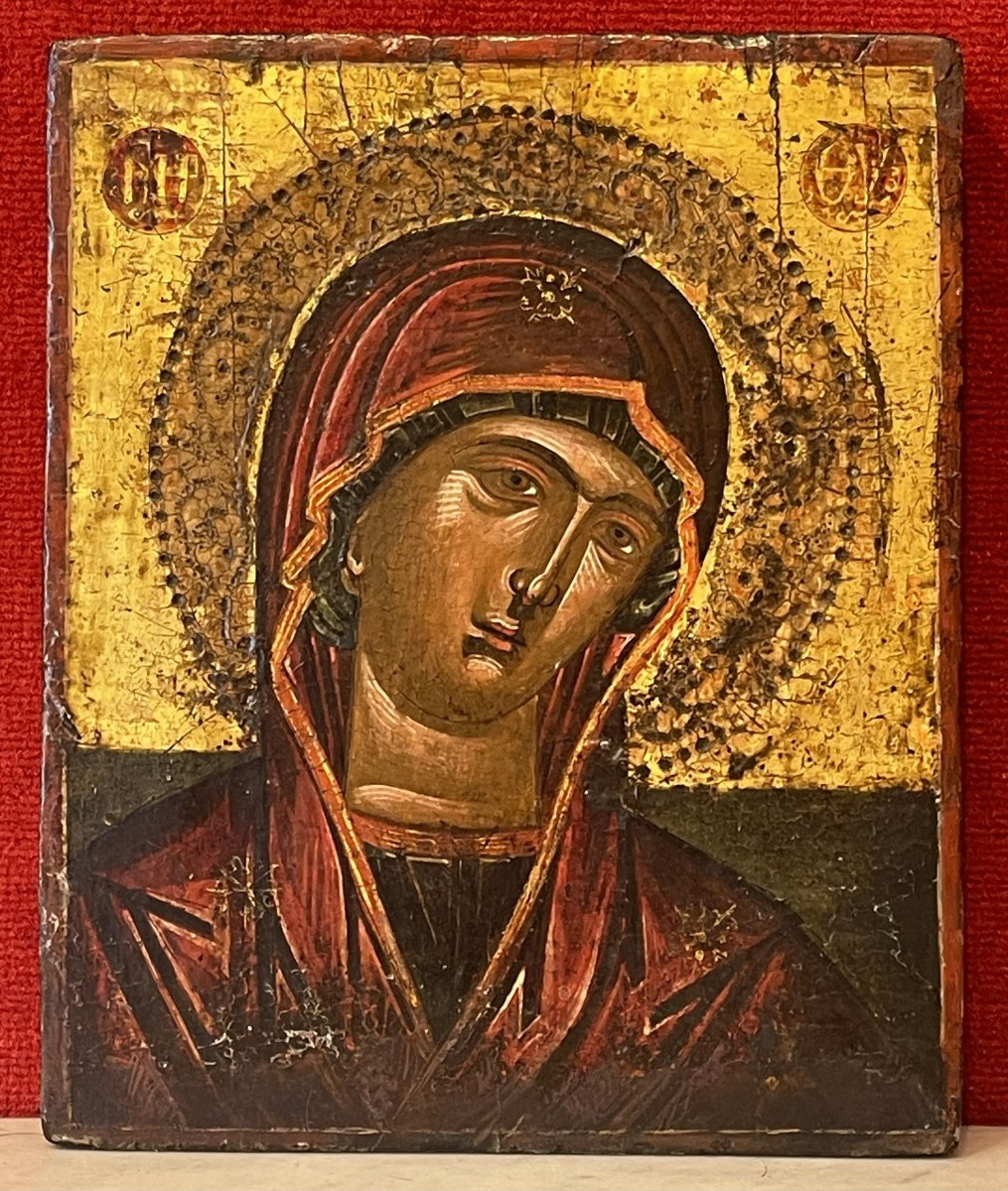 Icône de la Vierge,  Ecole Crétoise du 16e Siècle / Marie Mère de Dieu