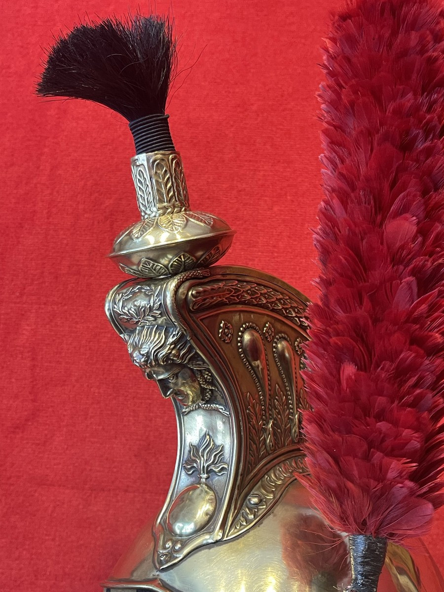 Dragoon Helmet, Model 1858, Second Empire Napoleon III / Third Republic French Cavalry -photo-3