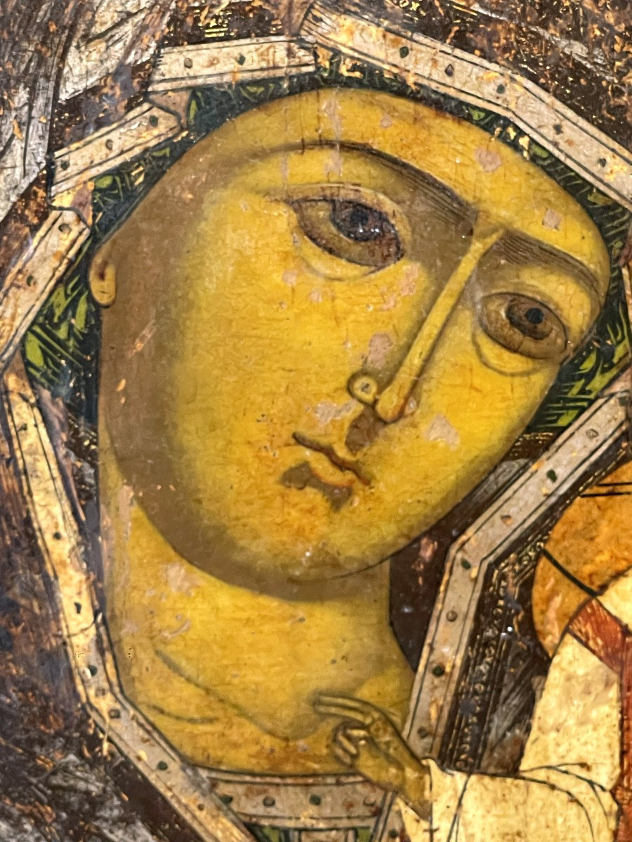 Icon Of The Virgin Of Kazan, Russia 17th Century / Mary Mother Of God / Christ / Jesus-photo-2
