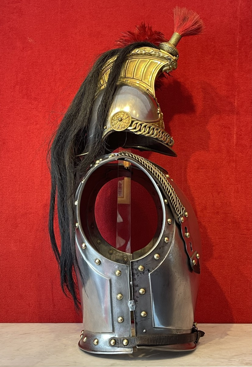 Napoleon III Imperial Guard Cuirassier Helmet And Cuirassier Set, Second Empire-photo-3