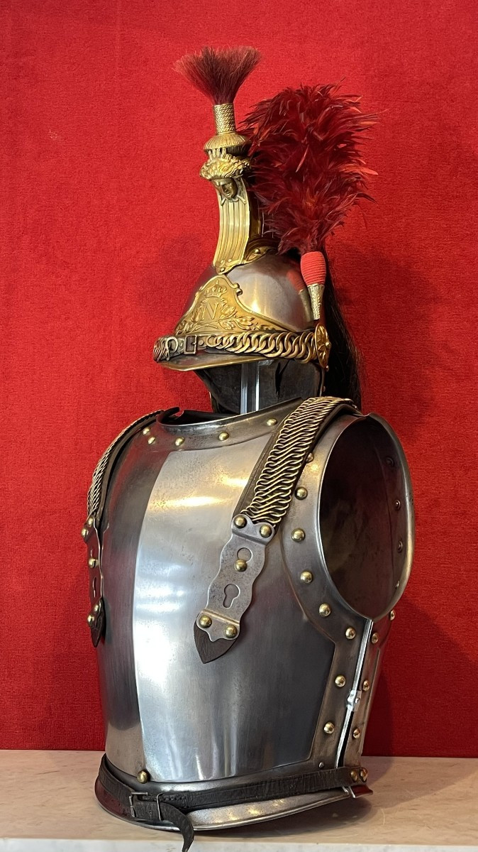 Napoleon III Imperial Guard Cuirassier Helmet And Cuirassier Set, Second Empire-photo-2