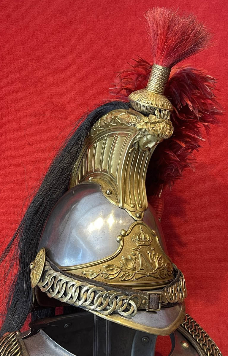 Napoleon III Imperial Guard Cuirassier Helmet And Cuirassier Set, Second Empire-photo-3
