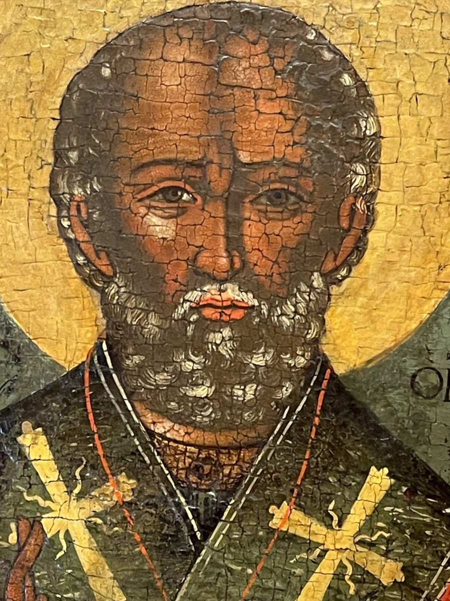 Icône de Saint Nicolas, Russie 18e Siècle, Orthodoxe-photo-3