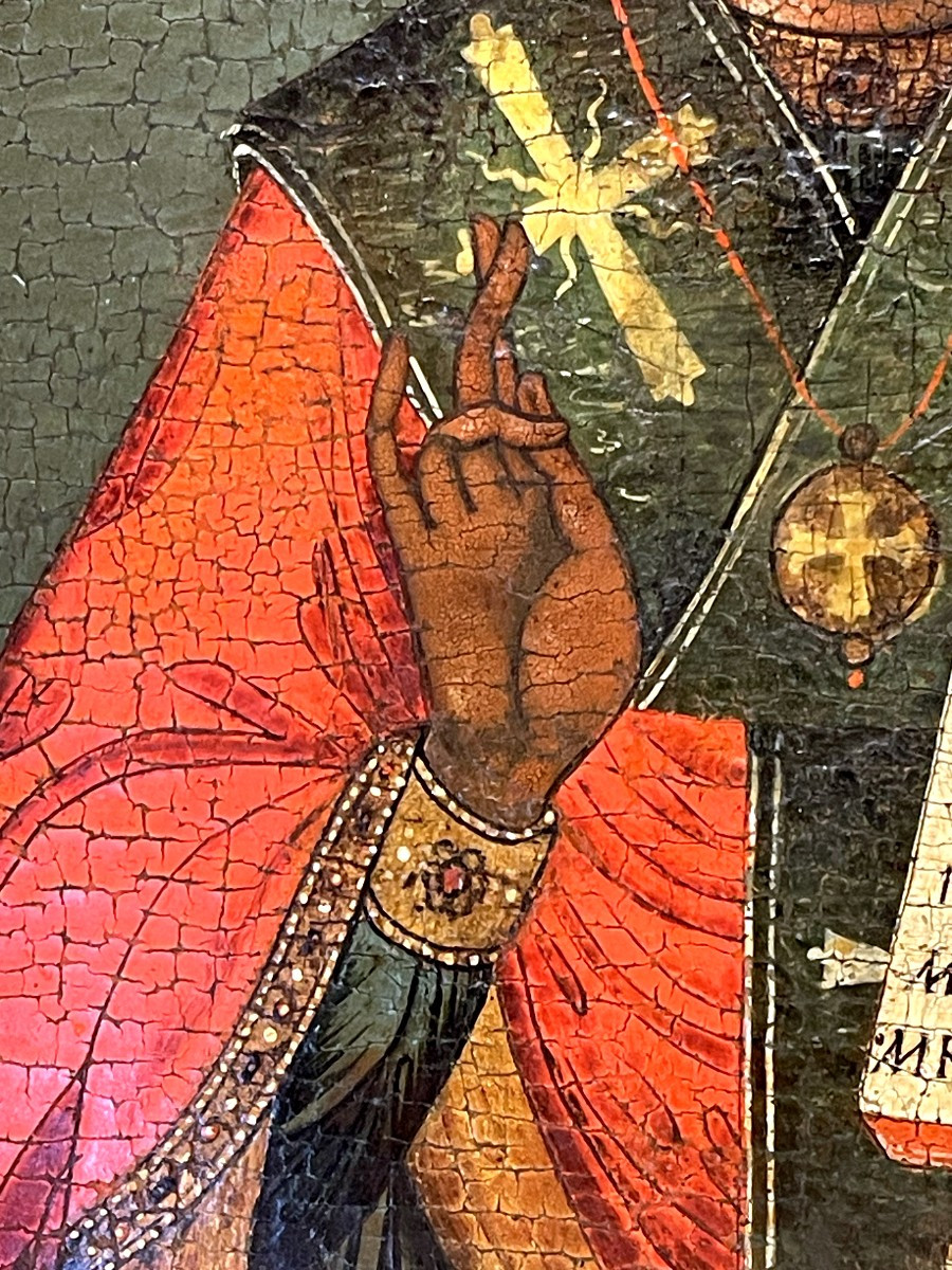 Icône de Saint Nicolas, Russie 18e Siècle, Orthodoxe-photo-2