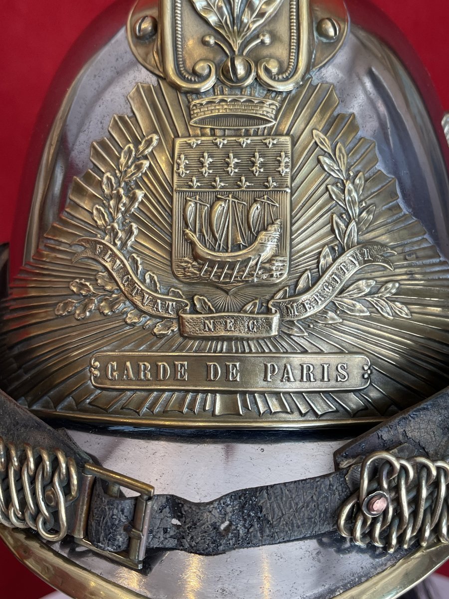 Casque Garde Républicaine à Cheval de Paris, 1860/1872, Napoléon III, Cavalerie 3e République-photo-4