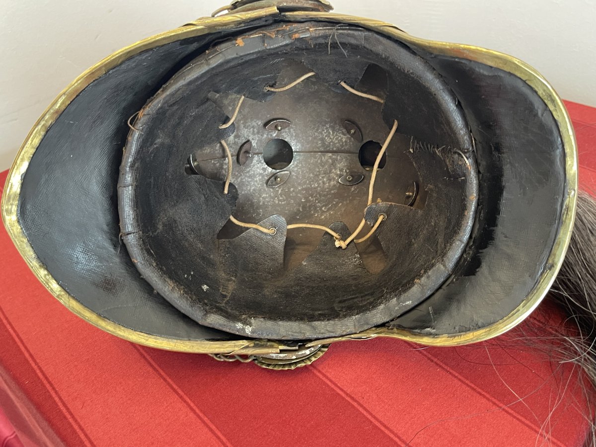 Casque Garde Républicaine à Cheval de Paris, 1860/1872, Napoléon III, Cavalerie 3e République-photo-5
