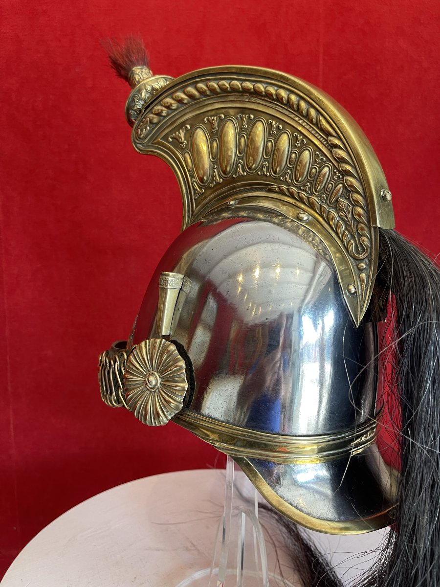 Casque Garde Républicaine à Cheval de Paris, 1860/1872, Napoléon III, Cavalerie 3e République-photo-8