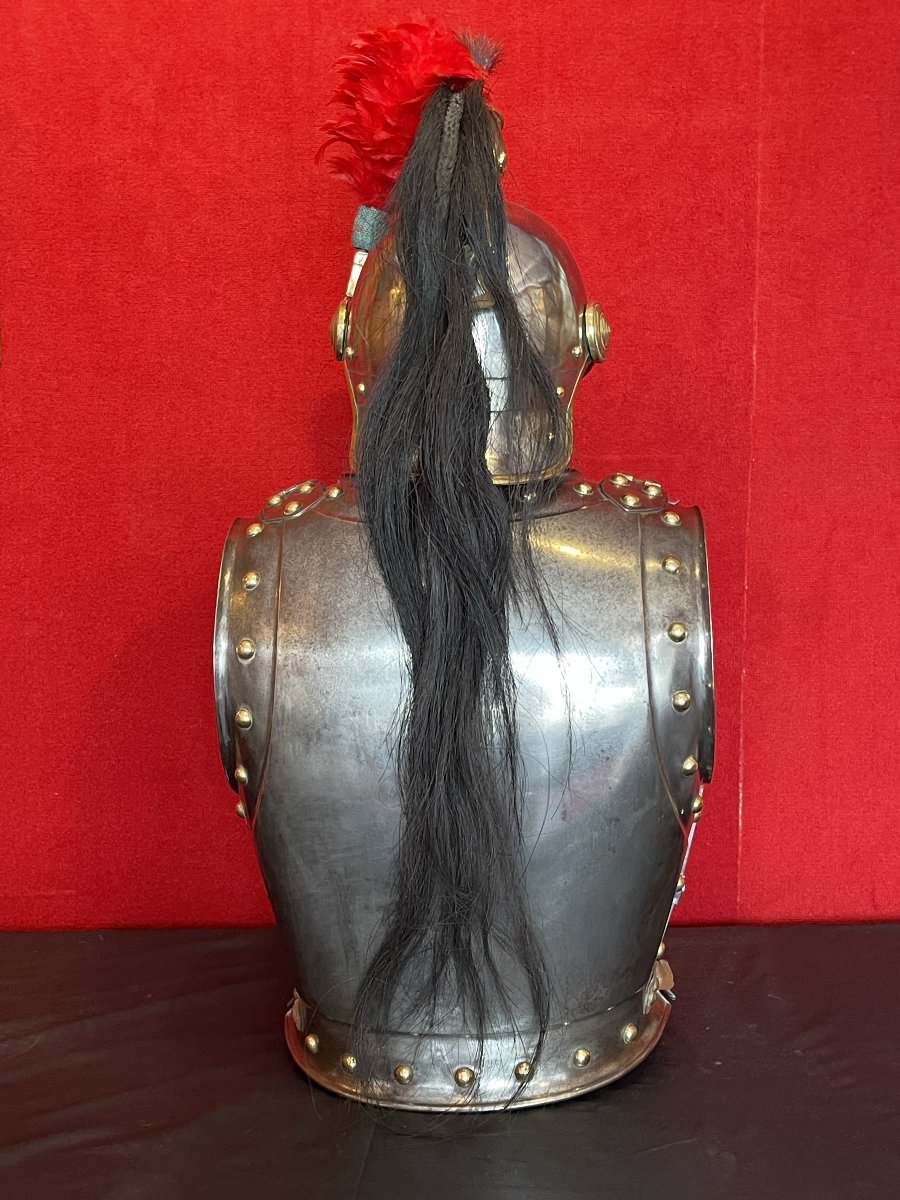 Set Of Helmet And Breastplate For A Line Cuirassier, French Cavalry, Third Republic, 1874-1914-photo-3