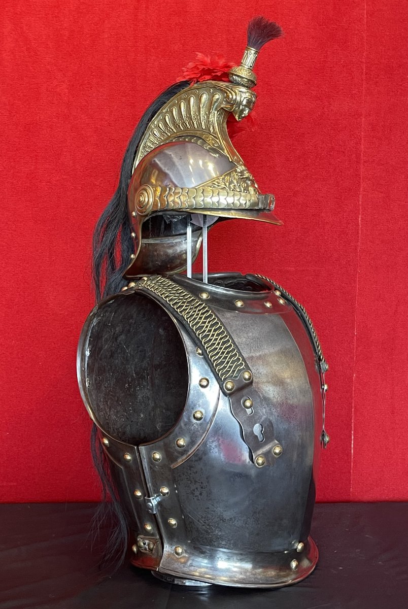 Set Of Helmet And Breastplate For A Line Cuirassier, French Cavalry, Third Republic, 1874-1914-photo-1